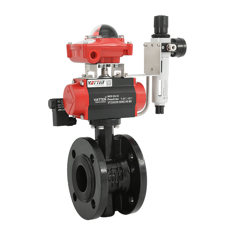 Válvula Borboleta Flangeada Pneumática