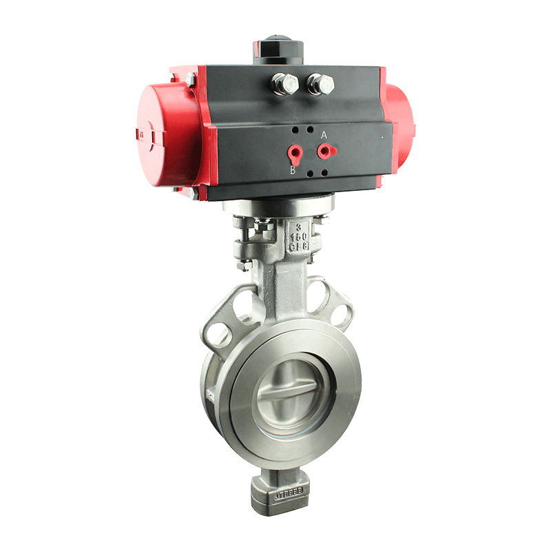 Válvula borboleta pneumática de vedação rígida
