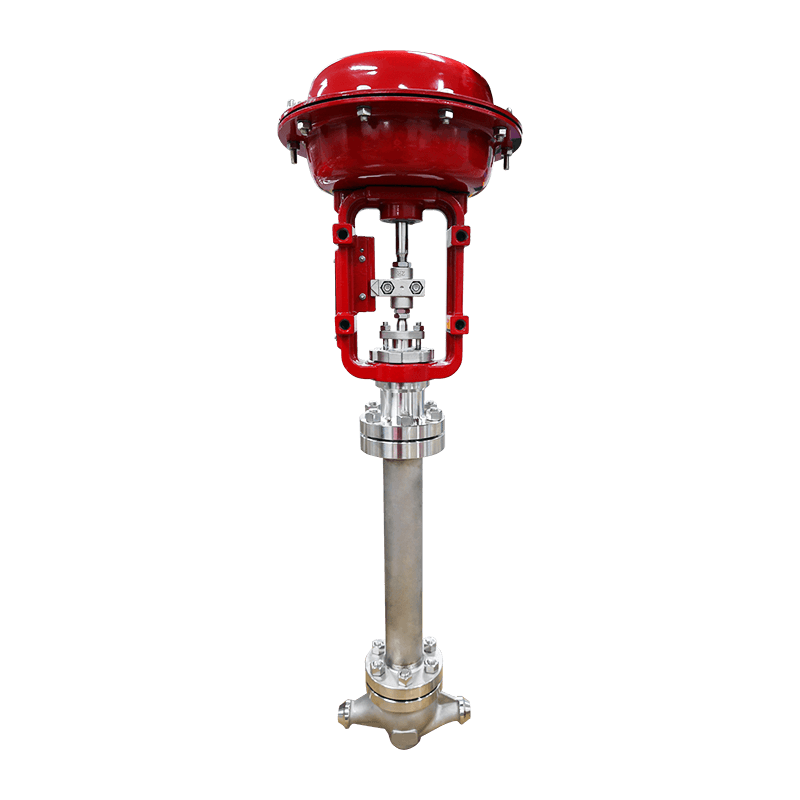 Válvula pneumática de controle de fluxo de baixa temperatura