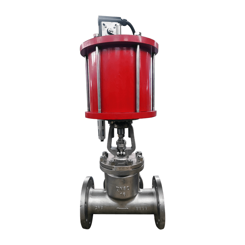 Válvula pneumática de corte de aço inoxidável