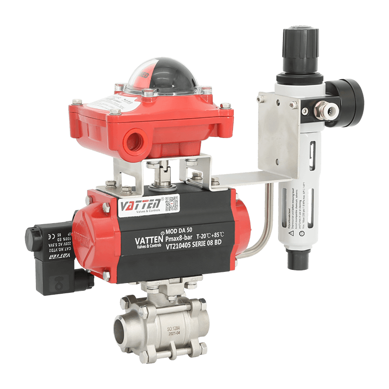 Válvula de esfera de soldagem pneumática