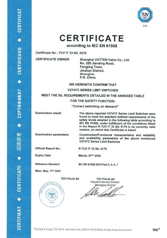 Grupo de válvulas Vatten