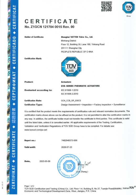 Grupo de válvulas Vatten